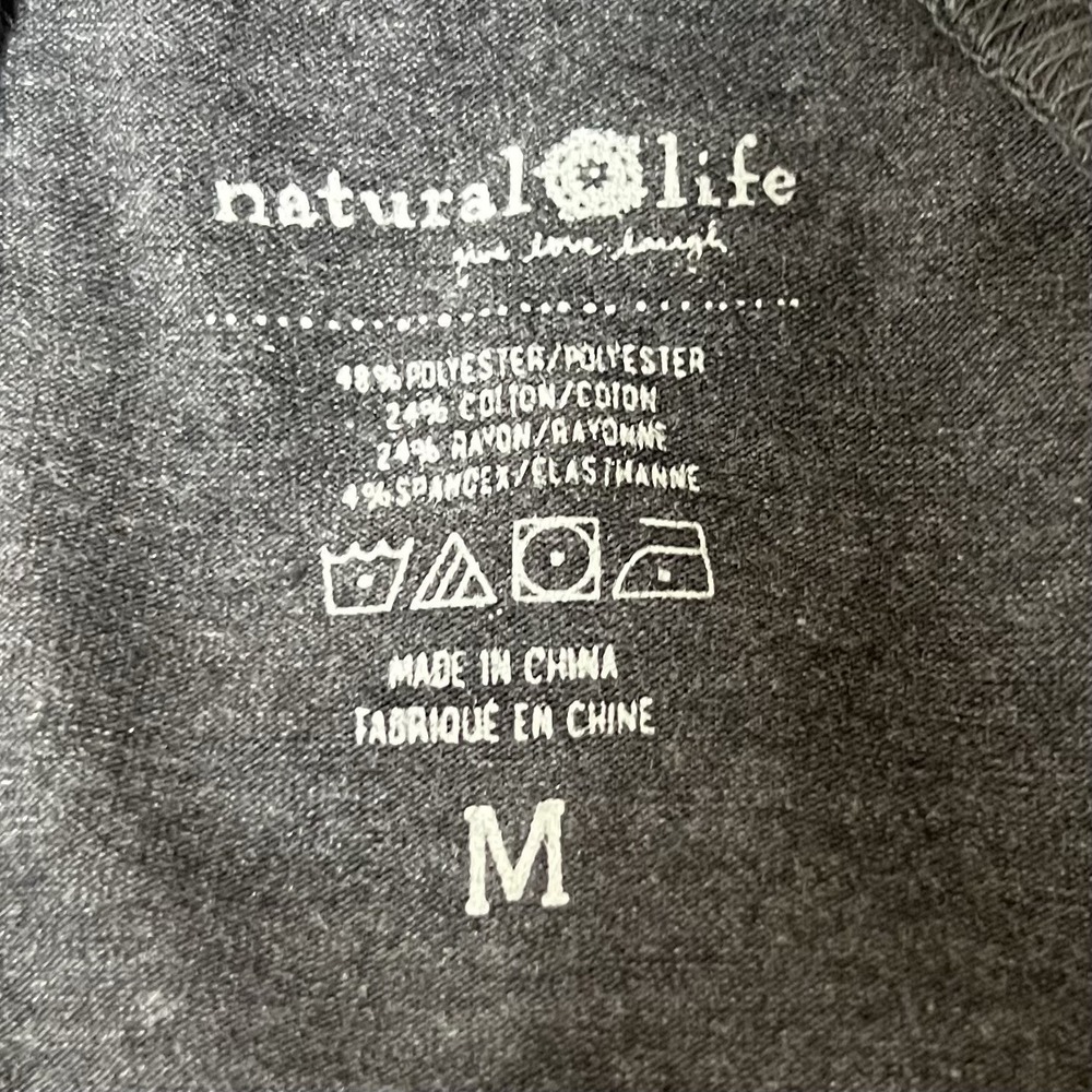 Natural Life Dress Womens Medium Gray Swing A Line Tee Flowy Lightweight - Picture 6 of 8